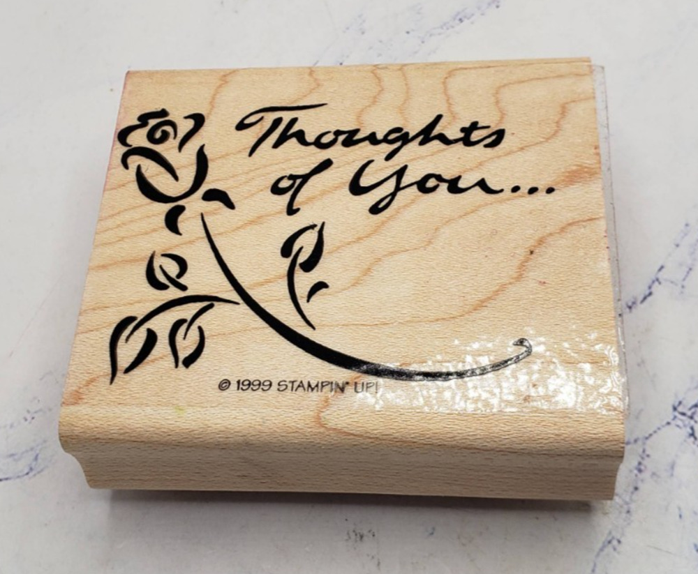 Stampin Up! Thoughts of You Tulip Flower Wood Mounted Rubber Stamp